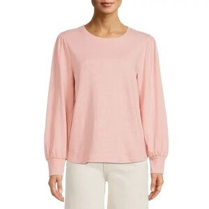 NWT Time and Tru Pink Long Sleeve Women's Top with Cutouts Size Medium